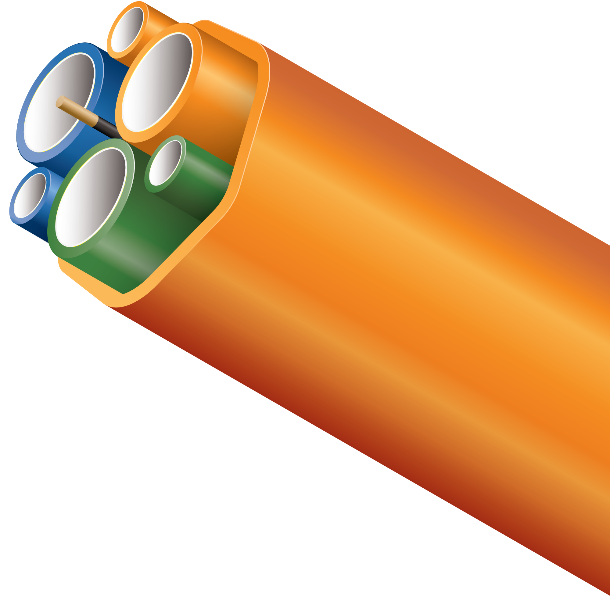 FuturePath configuration consisting of two or more different sizes of conduit and/or MicroDucts. A perfect choice for customers who need to run micro cables and larger standard fiber cables at the same time, or would like to plan for future possibilities. 